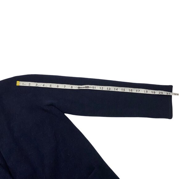 Jenni Kayne Womens Navy Wool Yak Blend open front Cardigan sweater S quiet luxur - Picture 9 of 9